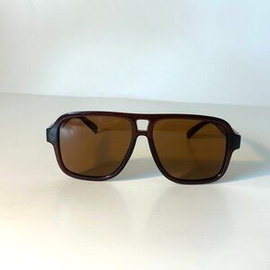Classic Brown Aviator Glasses